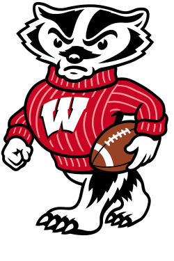 Bucky with Football Bucky with Football